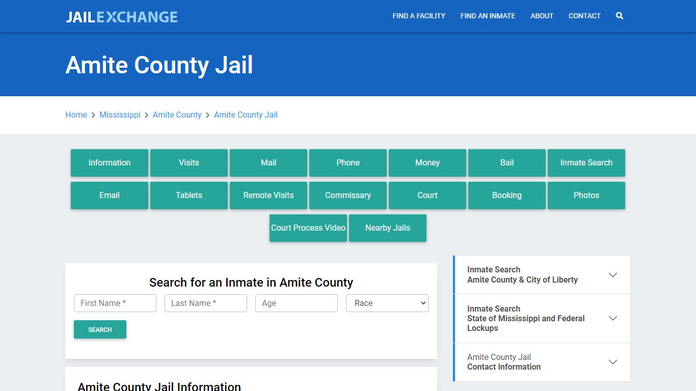 Amite County Jail Roster Lookup, MS, Inmate Search